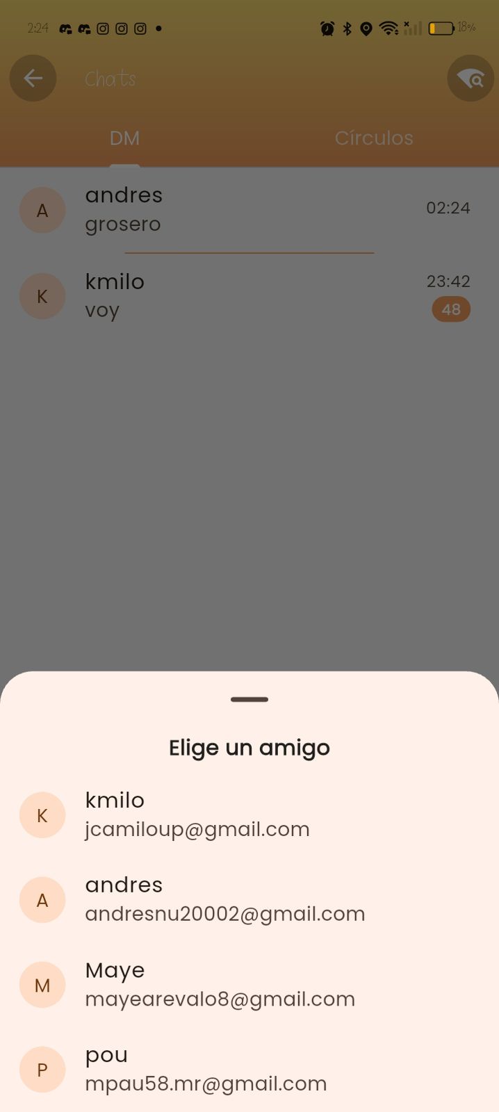 Pantalla de perfil de usuario y personalización