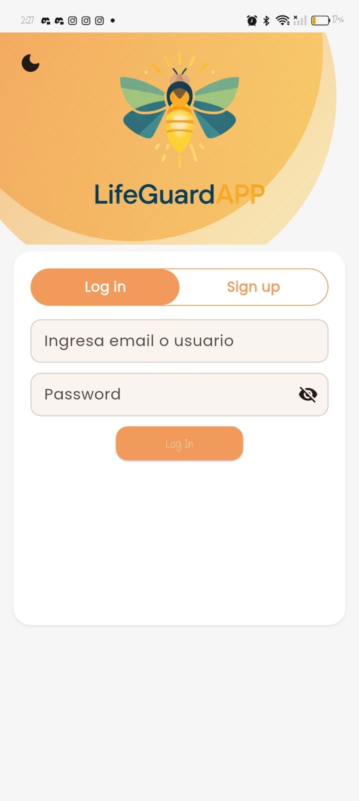 Pantalla de funciones