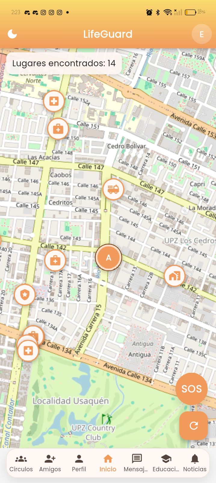 Pantalla de configuración y perfil