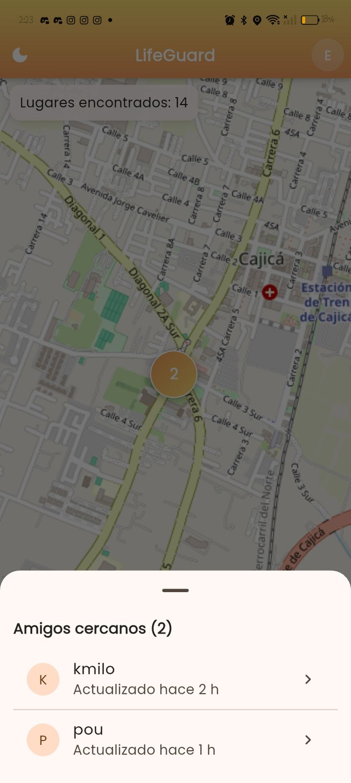 Pantalla de feedback y sugerencias