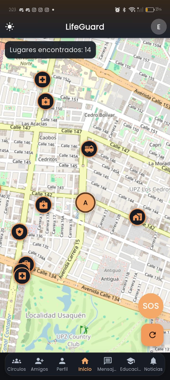 Pantalla de tutoriales y educación